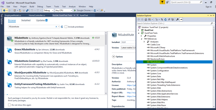 Add NSubstitute To Our Test Project_1