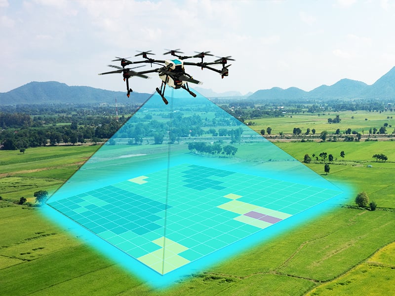 Drones in Precision Agriculture and AI-powered application