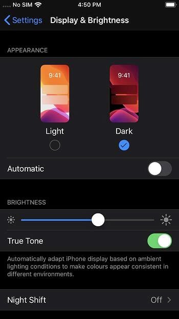 Dark Mode Implementation for iOS