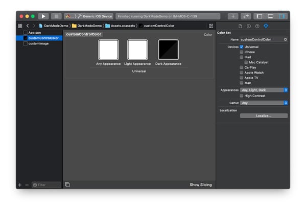 macOS Dark Mode Settings