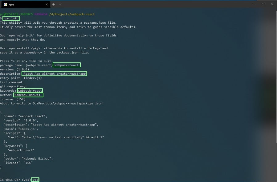 npm-init