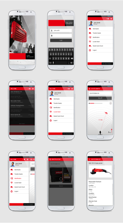 Developed asset tracking app for construction company